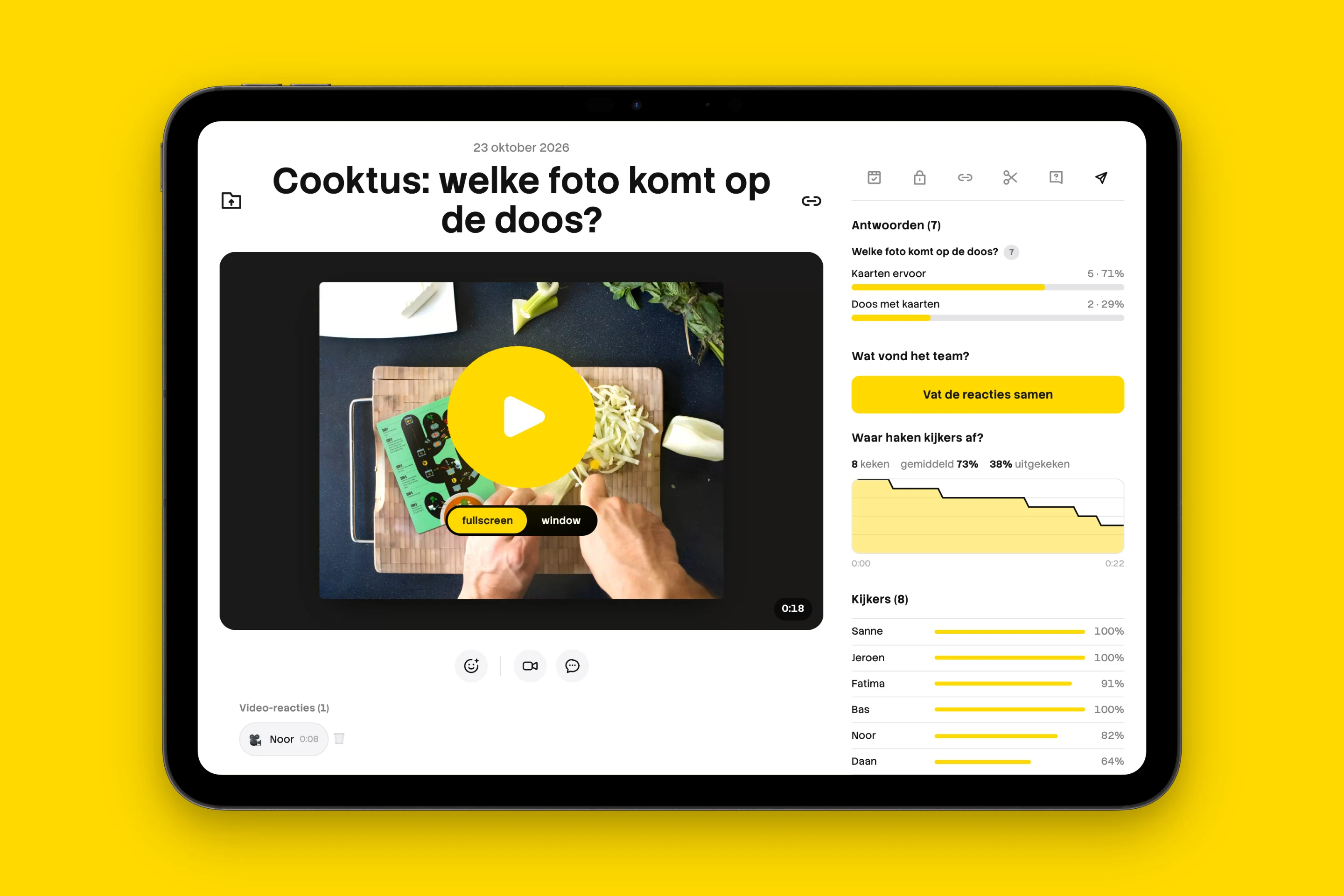 Klap: wie heeft gekeken, hoe ver, en wat koos het team